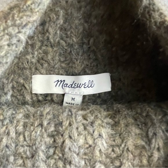 HOLD FOR OTTERWEEN Madewell Brown Mock Turtleneck chunky knit Sweater medium - Picture 7 of 11